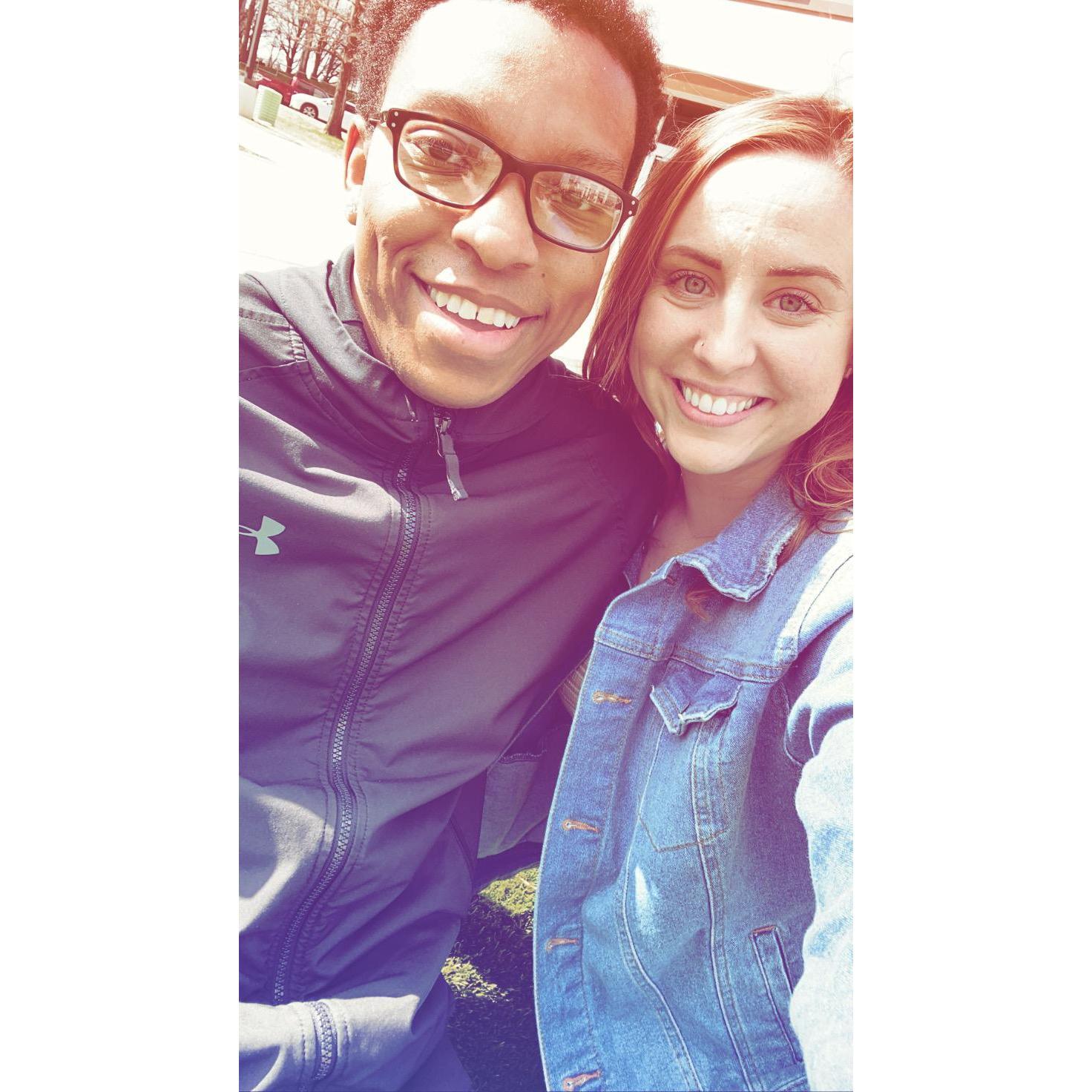First selfie/the day Michael asked me to be his Woman!