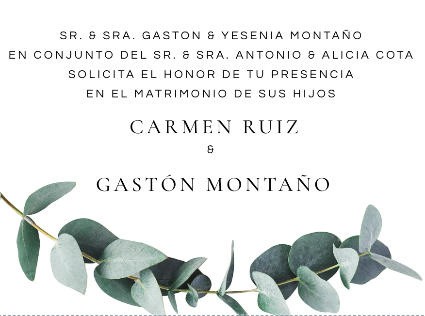 The Wedding Website of Carmen Ruiz and Gastón Montaño