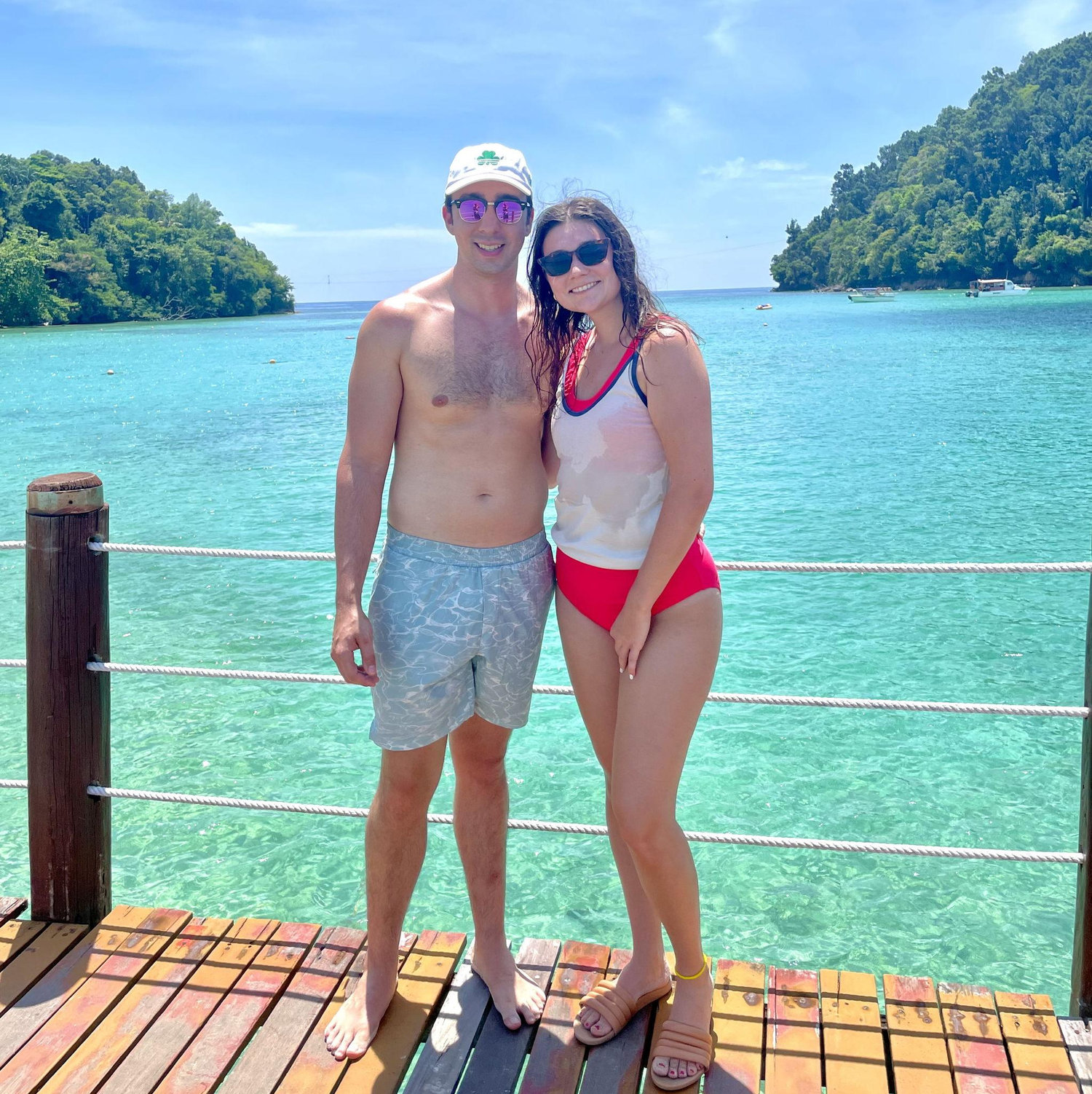 After snorkeling in the waters of Kota Kinabalu, Malaysia!