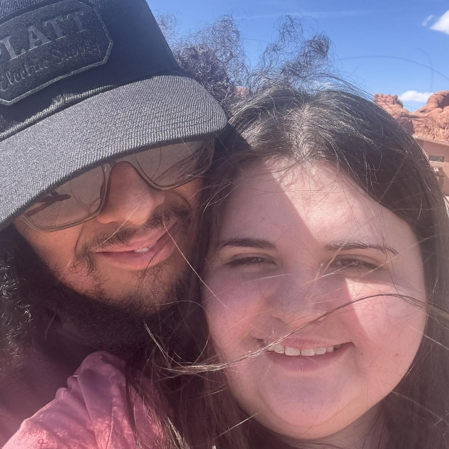 About 1 hour before we got engaged at Moab Utah.