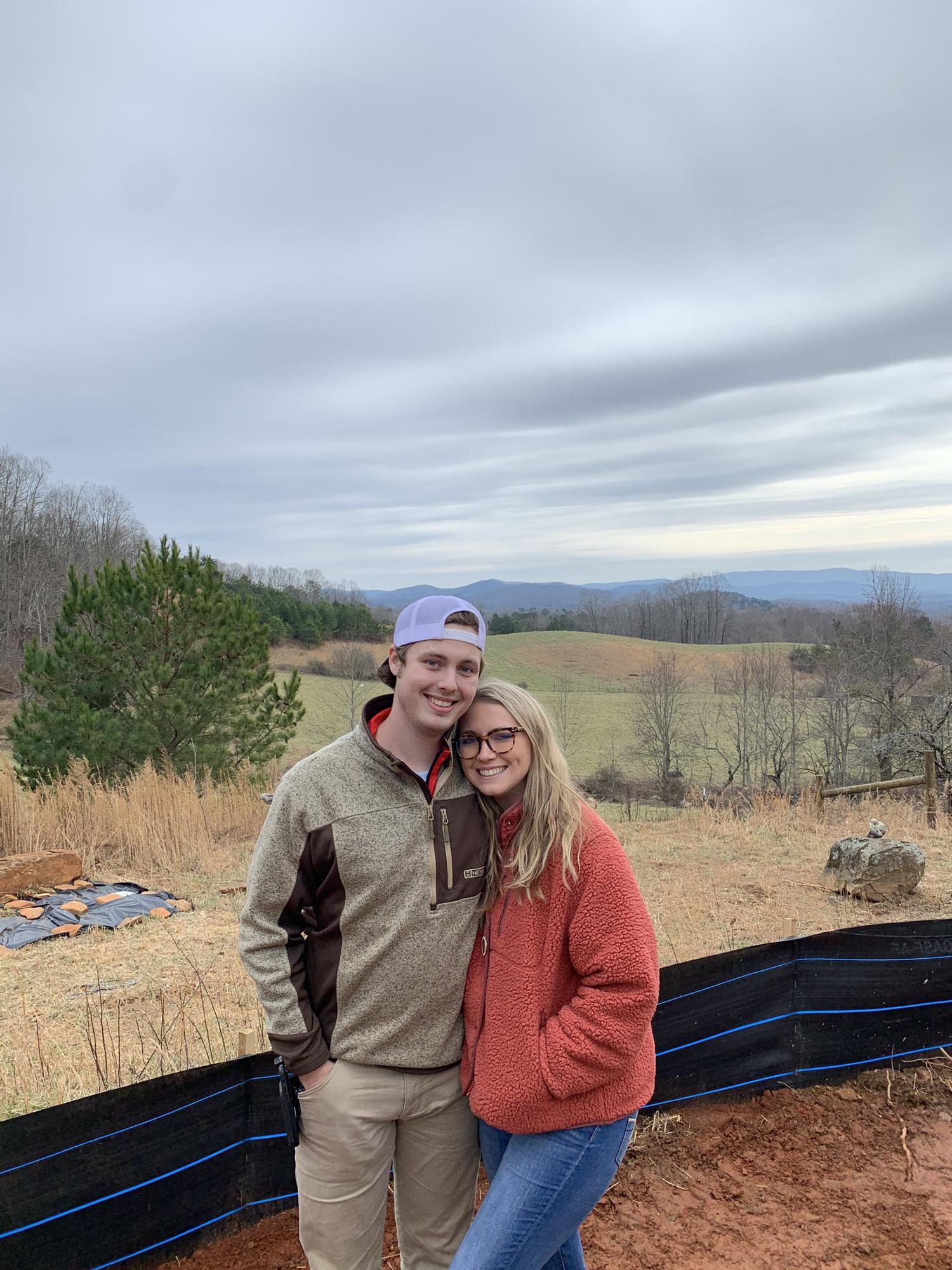 At his parents property