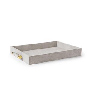 AERIN Classic Shagreen Serving Tray, Dove