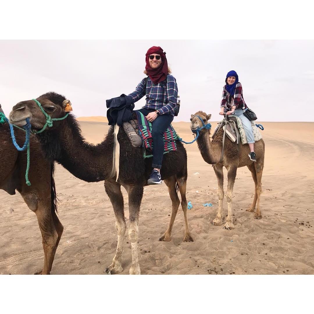 Camel ride through the Sahara Desert / 2019