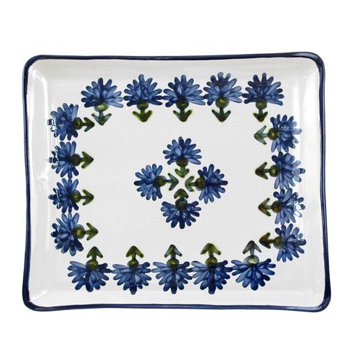 14" Square Tray in Bachelor Button