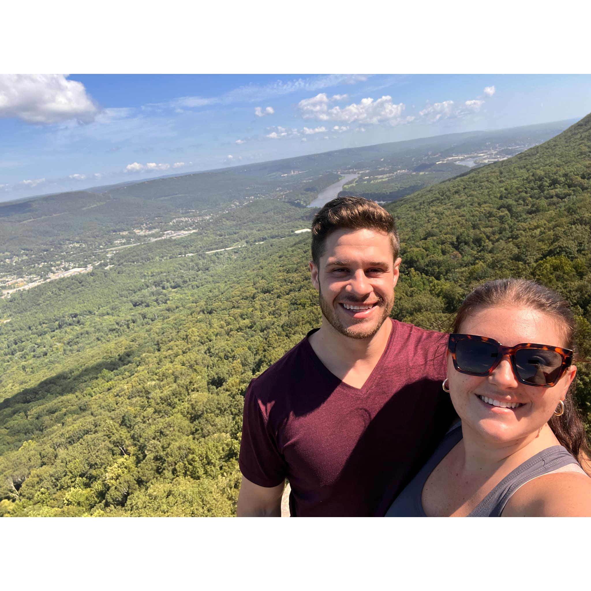 Flight #2 - July 2023: Drove from Nashville to Chattanooga for lots of hiking + exploring. We said "I love you" for the first time on this trip and Dan met my sister, Lindsey.