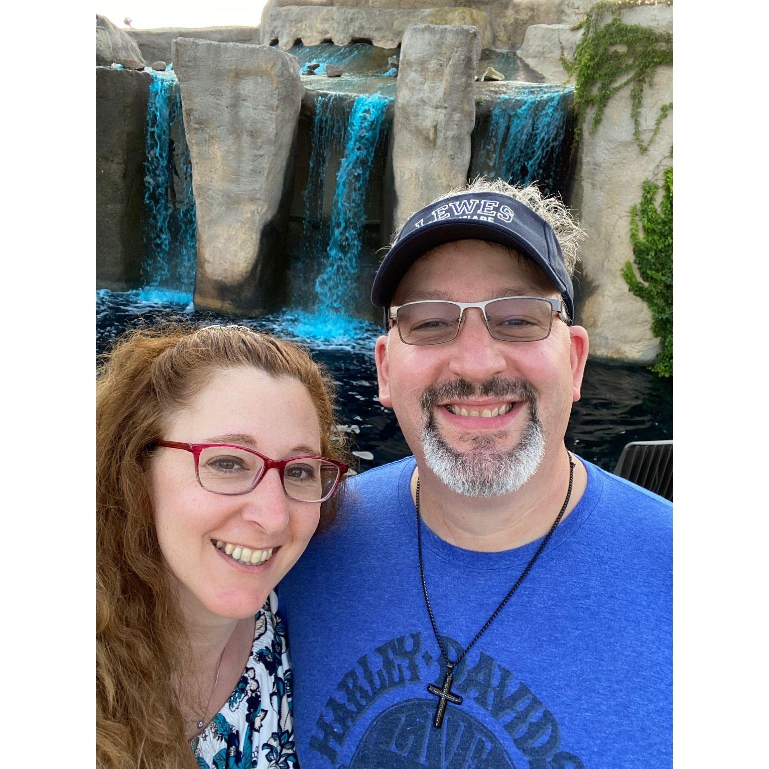 A quick picture while playing mini golf on vaca