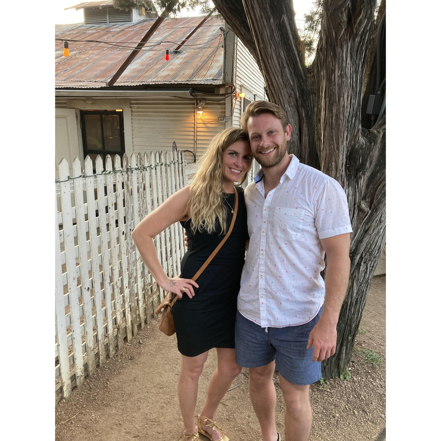 Our evening out in Gruene, TX together!