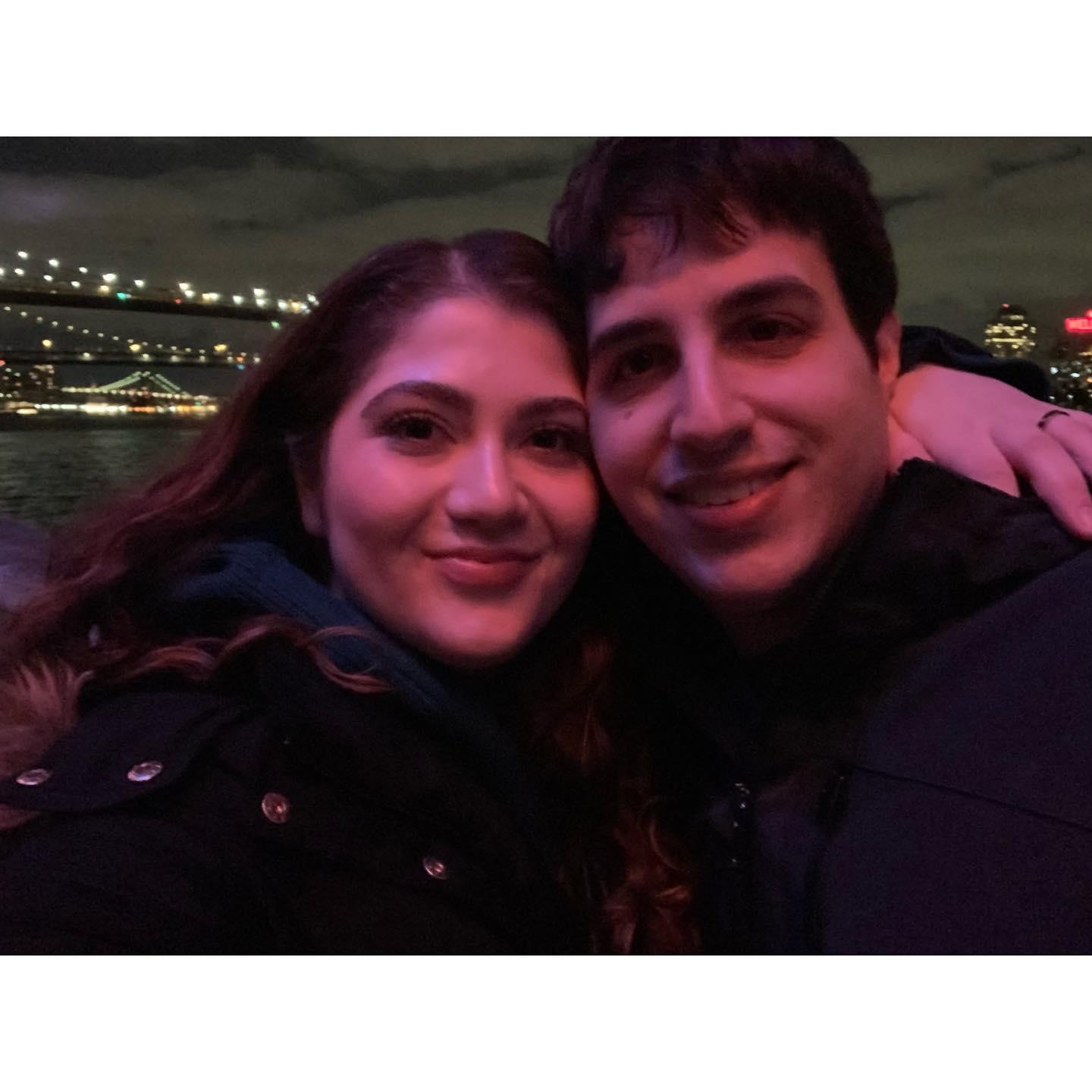 Our first photo together. Pier 17, November 2021