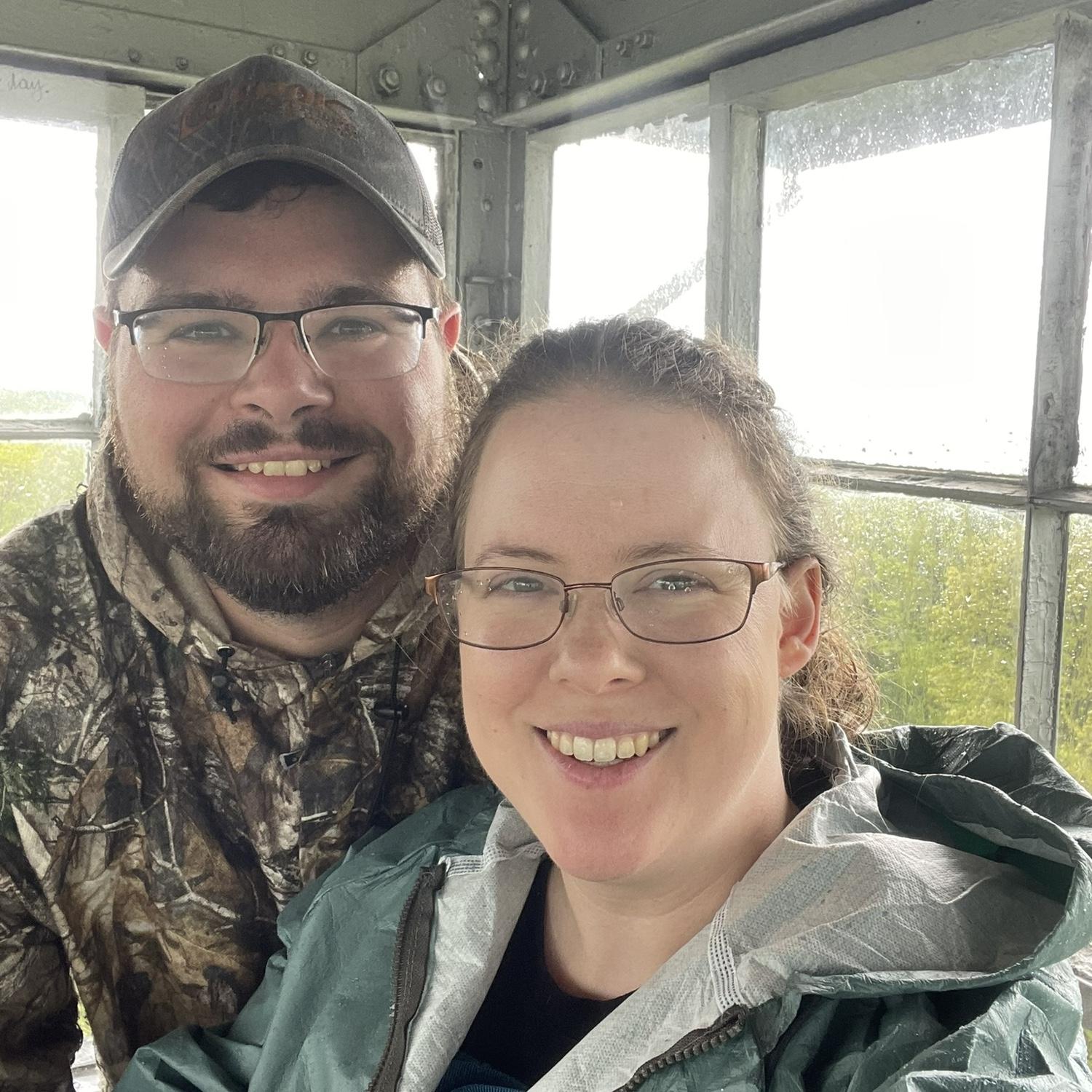 In the watch tower at Sugar Hill State Forest.