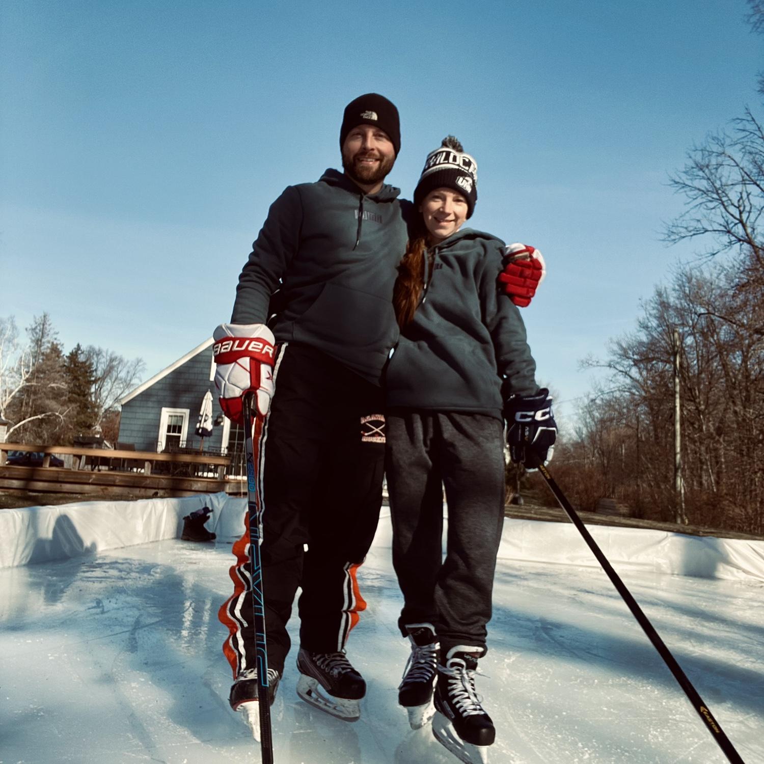 backyard rink thanks to Jeff !!