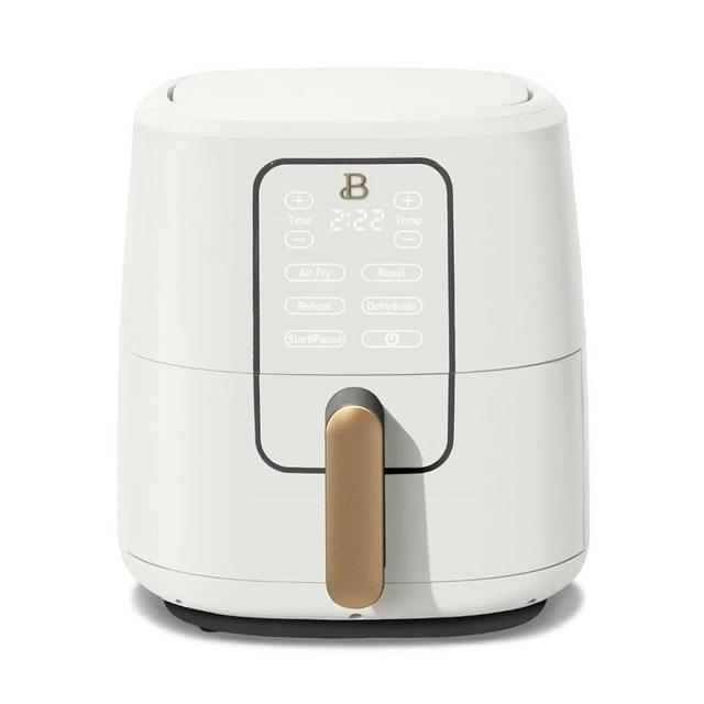 6 Qt Air Fryer with TurboCrisp Technology and Touch-Activated Display, Beautiful by Drew Barrymore (White Icing)