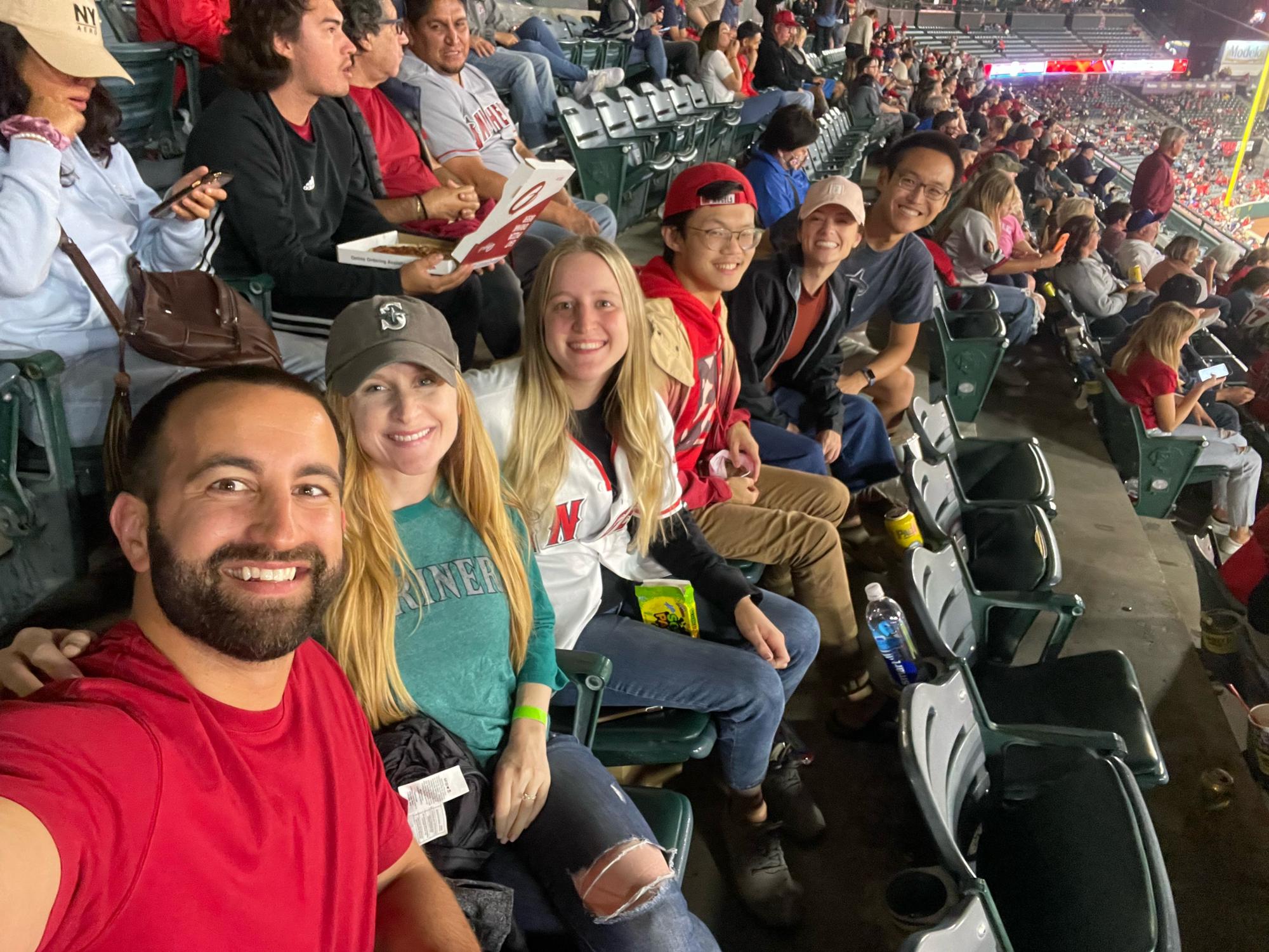 Angels game with our law school besties and trivia team (the Pizza Pirates :))