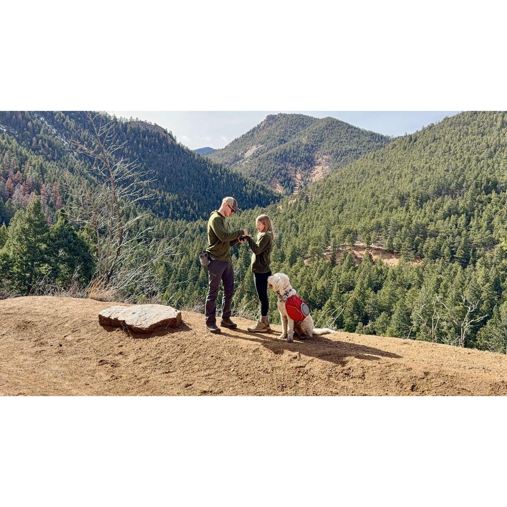The proposal in Colorado Springs!