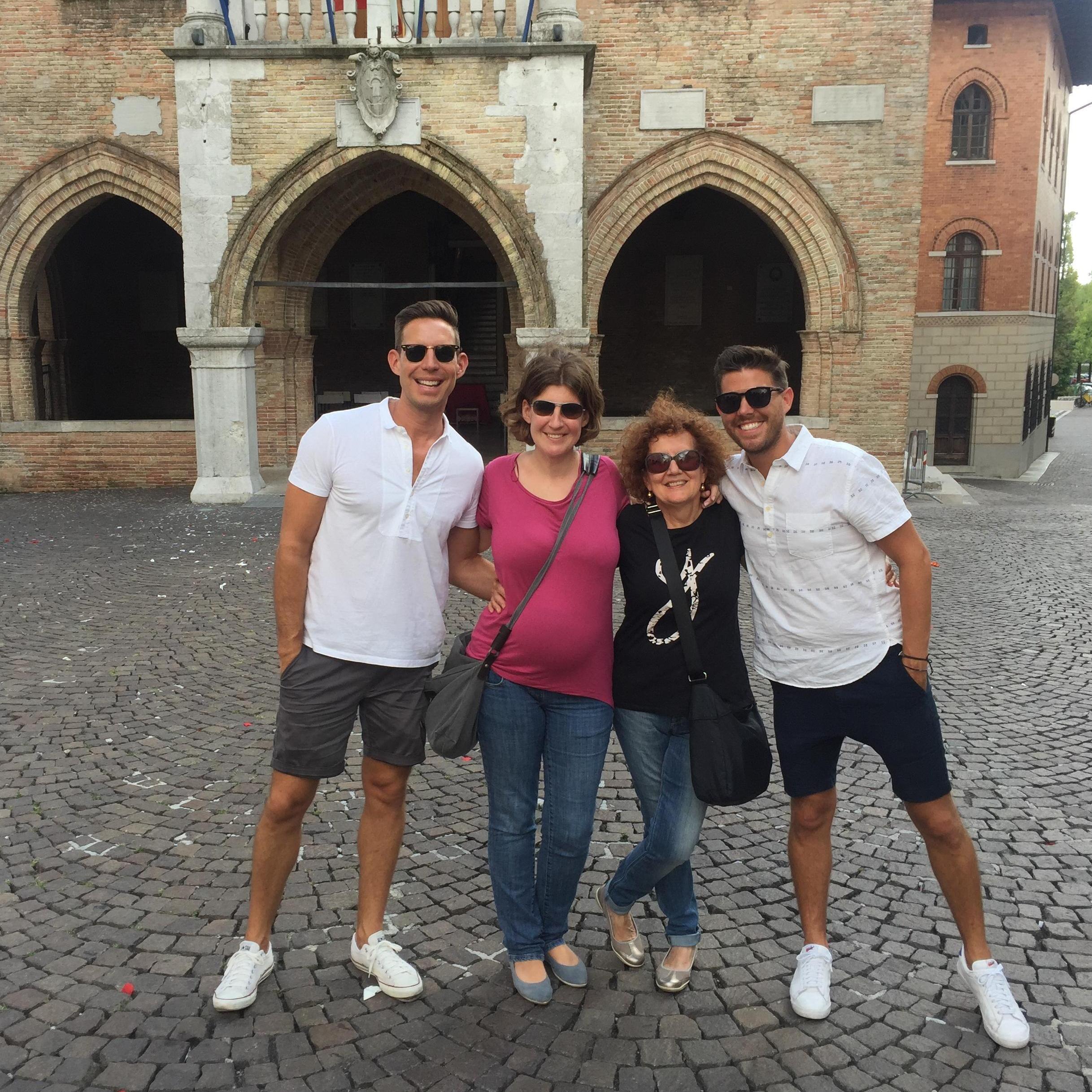 Visiting family in Pordenone, Italy.