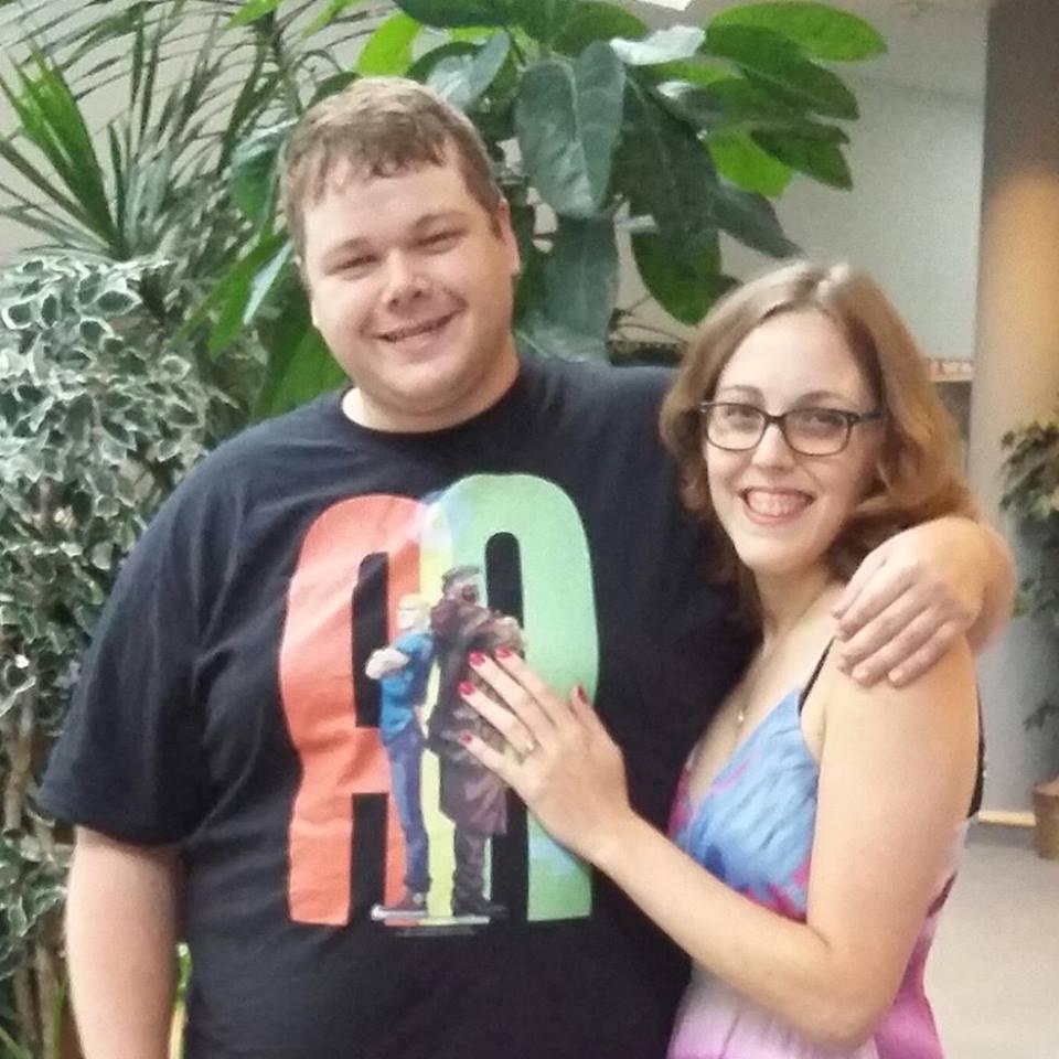 This was taken at work the Monday after Joe proposed.