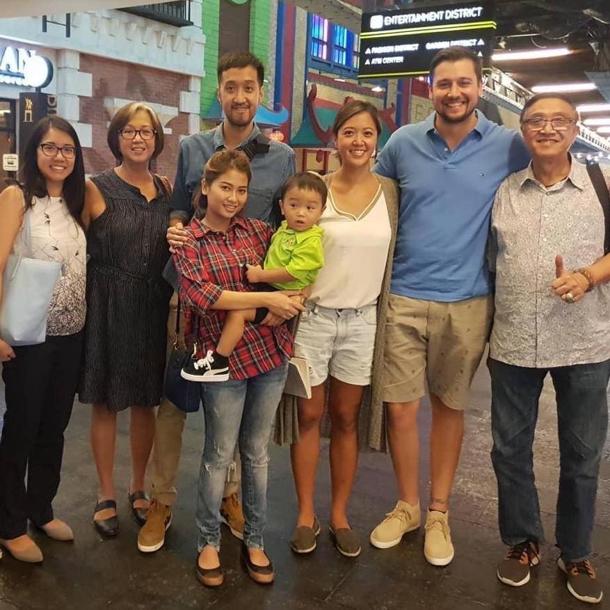 With Ruby's family in Jakarta