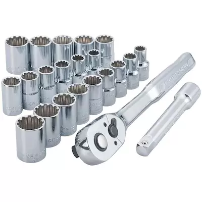 CRAFTSMAN 22-Piece 72-Tooth 1/2-in Drive Quick-release Standard Ratchet Set