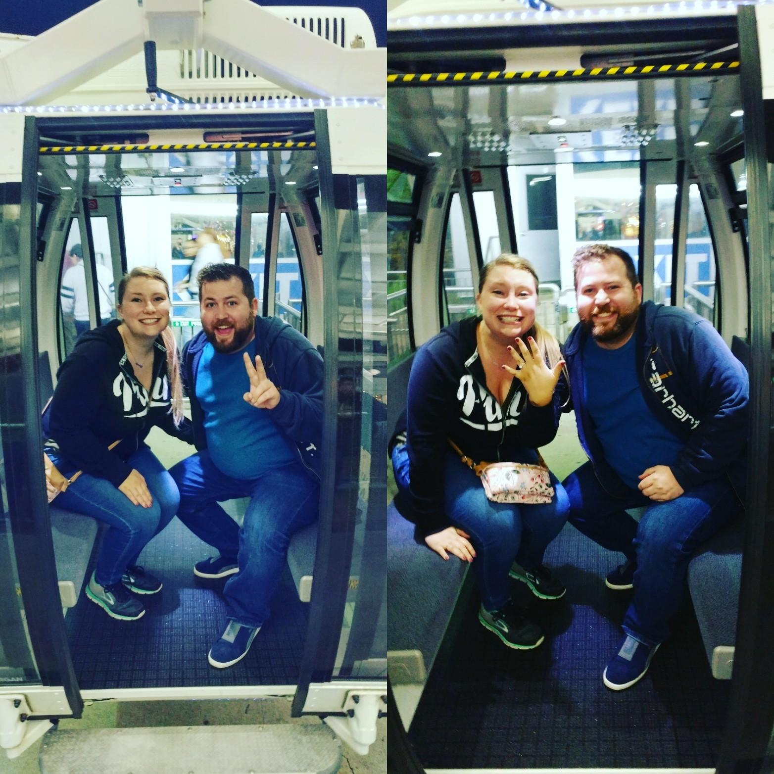Shane popped the question in Niagara Falls, Canada on the Niagara Falls SkyWheel. It's a GIANT Ferris Wheel overlooking the falls! Here's the before and after!