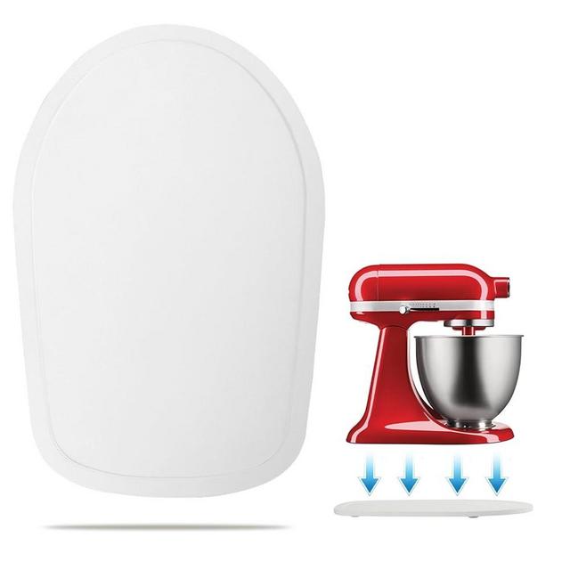 Compatible with Kitchen aid 4.5-5 Qt Bamboo Mixer Slider - Appliance Slider for Tilt Head Kitchen aid Stand Mixer, Kitchen Countertop Storage Mover Sliding Tray for Kitchen aid 4.5-5 Qt White