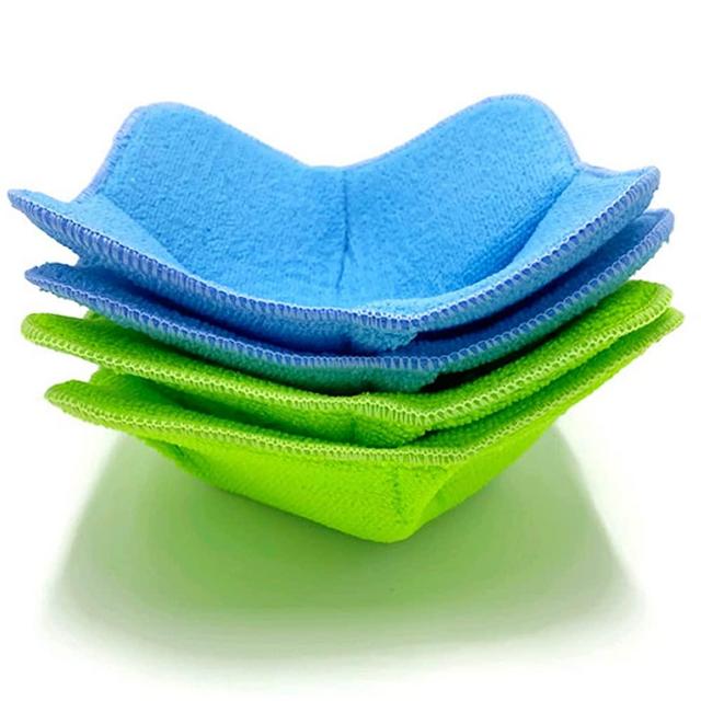 SHILA Bowl Huggers, Colorful Set of Microwave-Safe Hot Bowl Holder, Keep Your Hands Cool and Your Meal Warm, Polyester & Sponge Heat Resistant Dish Pads for Soup, Rice and Pasta Bowls (4, Blue&Green)