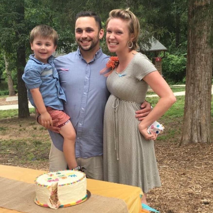 Right after we found out Margo was a girl! At her baby shower.