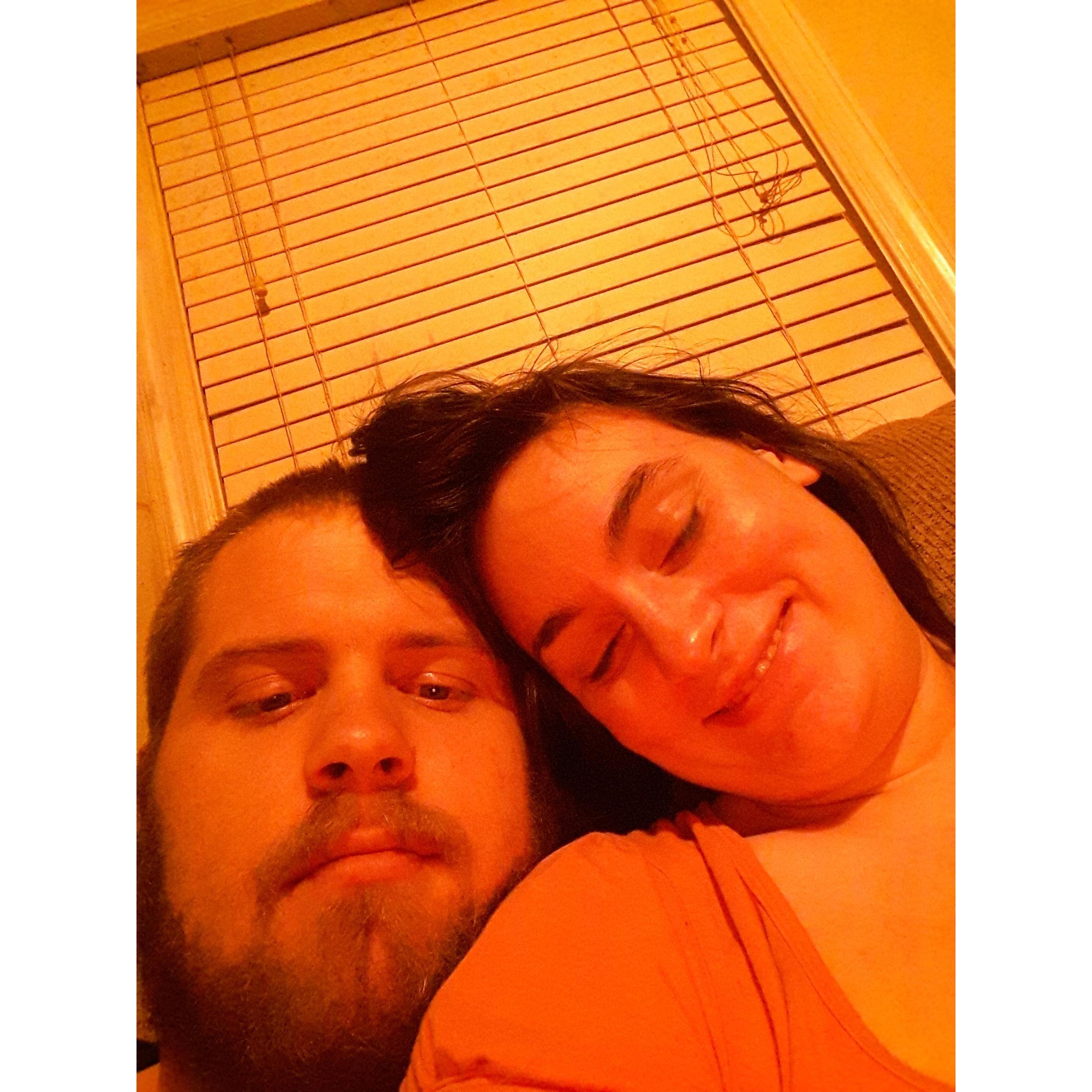 Somewhere near the time we fell in love.