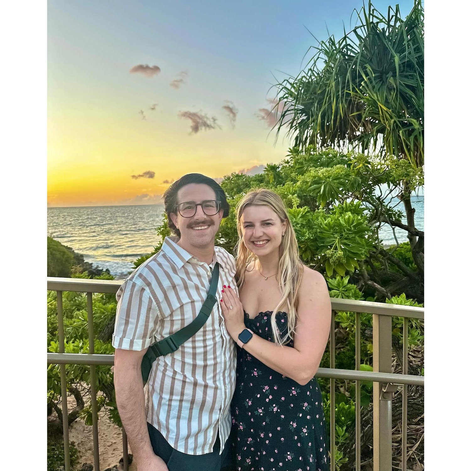 Right after we got engaged - someone saw the proposal and offered to take photos haha