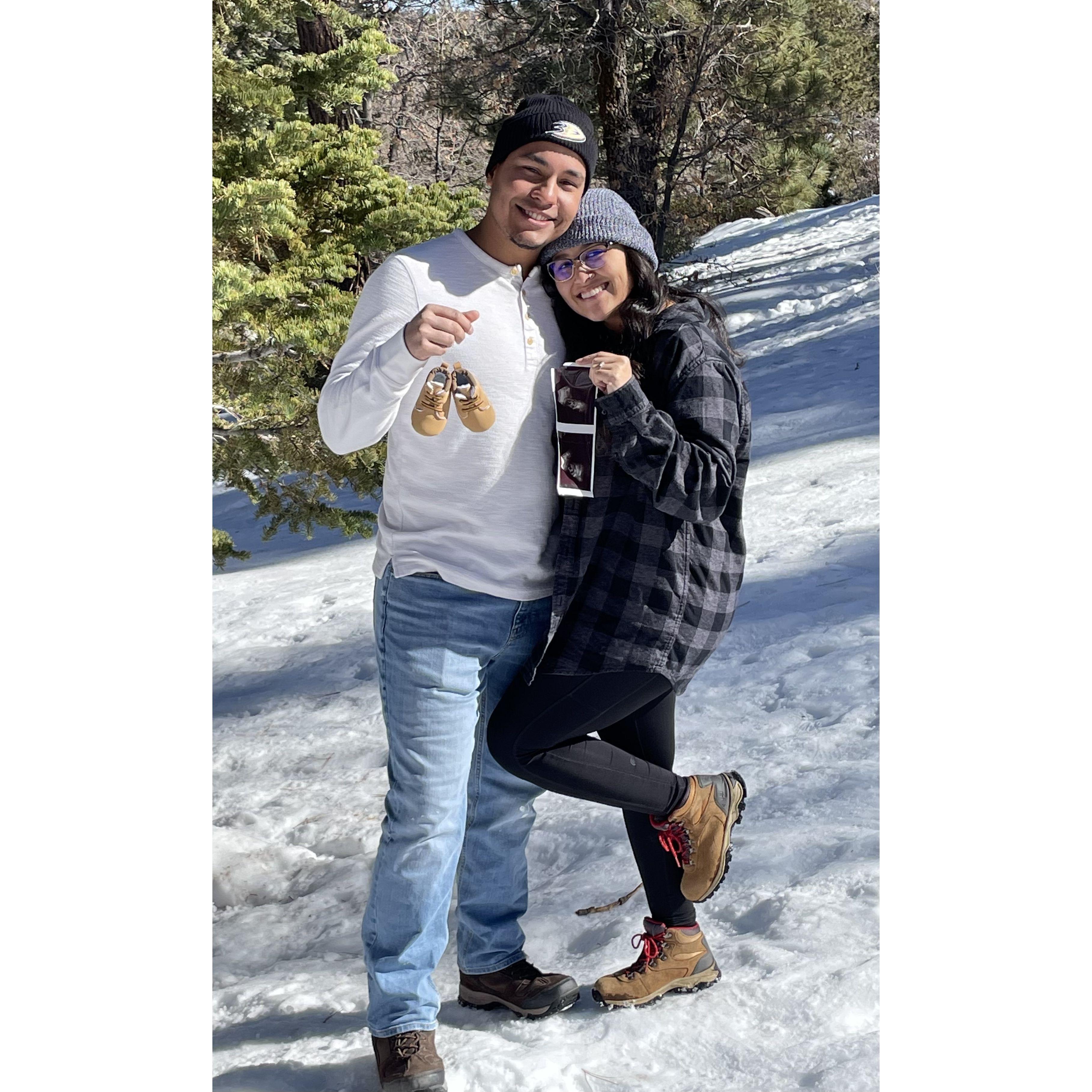The day we announced we are becoming parents.