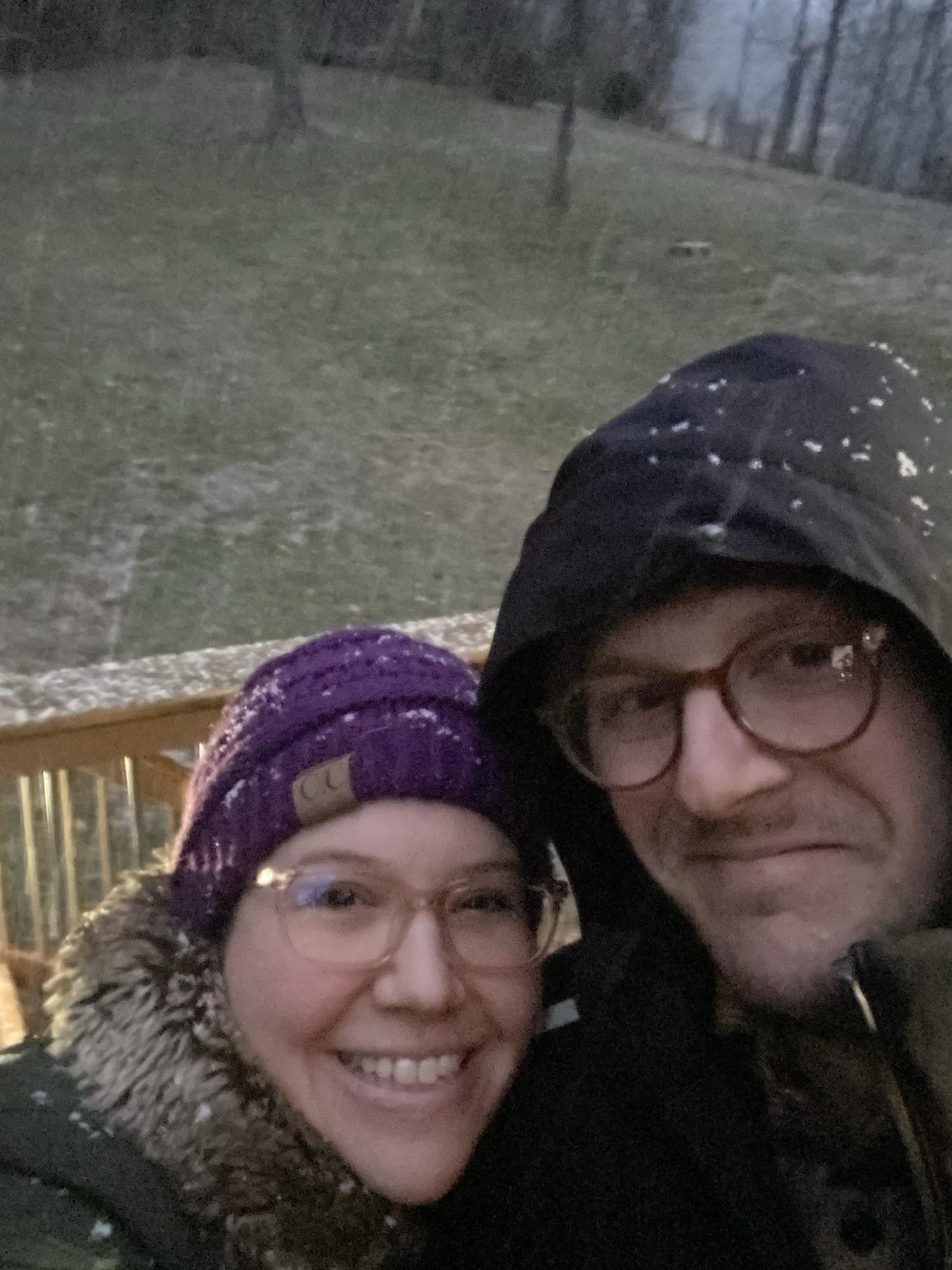 Only snow we saw of 2021 in the NC mountains!! ❄️