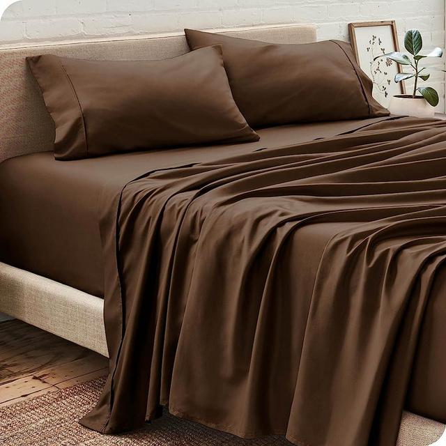 Bare Home King Sheet Set - Luxury 1800 Ultra-Soft Microfiber King Bed Sheets - Double Brushed - Deep Pockets - Easy Fit - 4 Piece Set - Bedding Sheets & Pillowcases (King, Cocoa)