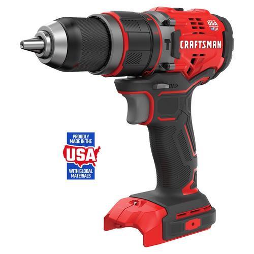 CRAFTSMAN V20 20-Volt Max 1/2-in Variable Speed Brushless Cordless Hammer Drill at Lowes.com