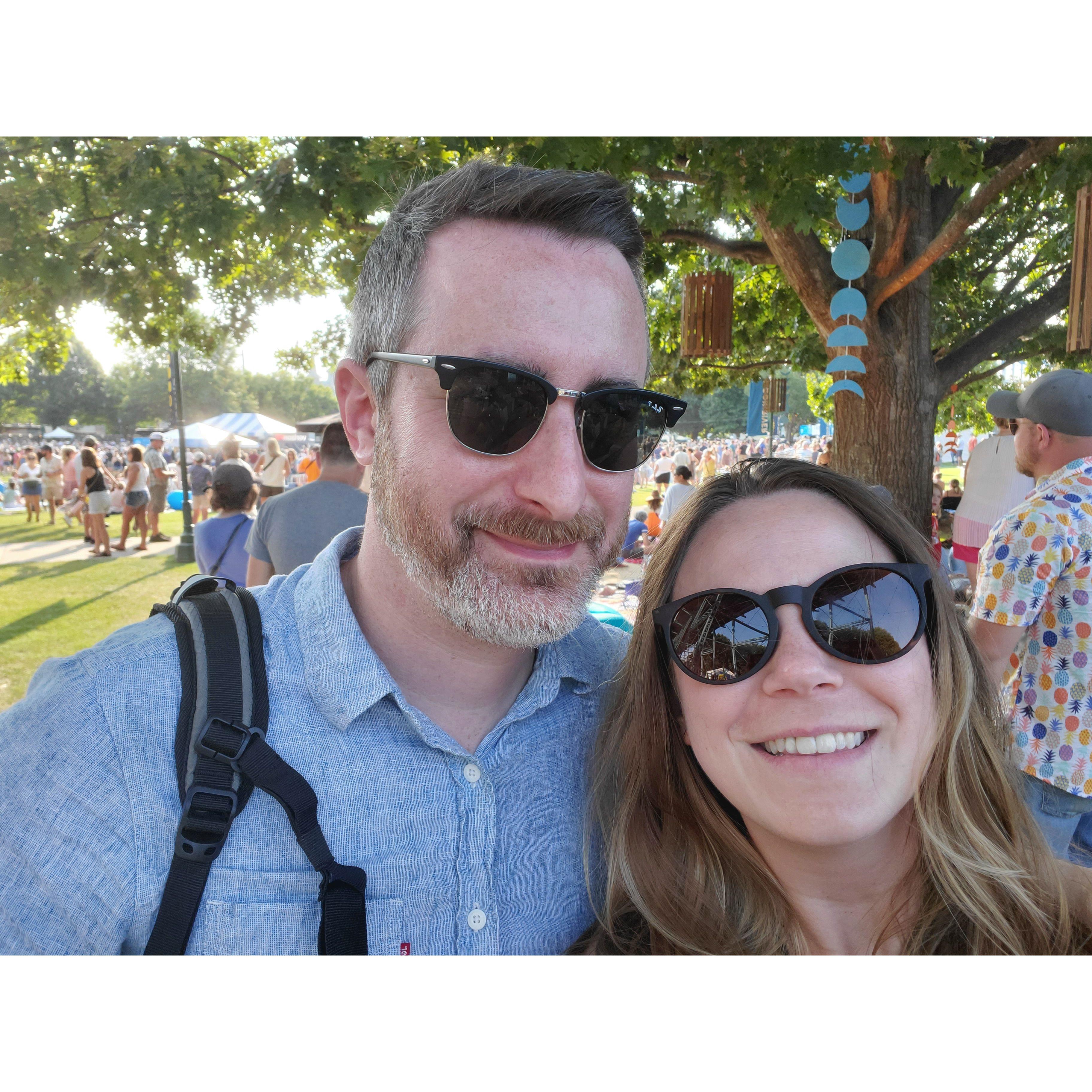 One of our first outings as a couple - Moon River Music Festival