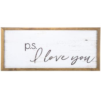 P.S. I Love You Wood Wall Decor