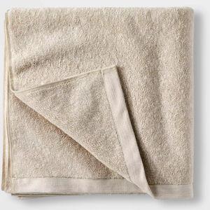 Slub Accent Organic Bath Towel in Sand - Casaluna™