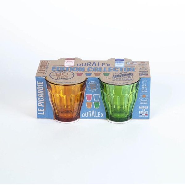 Le Picardie® Anniversary Mixed Color Glass Tumblers - Set of 4