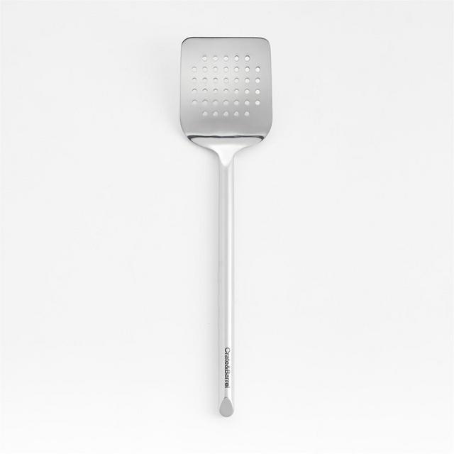 Crate & Barrel Stainless Steel Slotted Turner