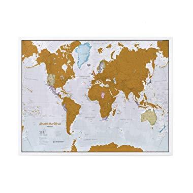 Maps International Scratch The World Travel Map – Scratch Off World Map Poster – Most Detailed Cartography - 22 x 17