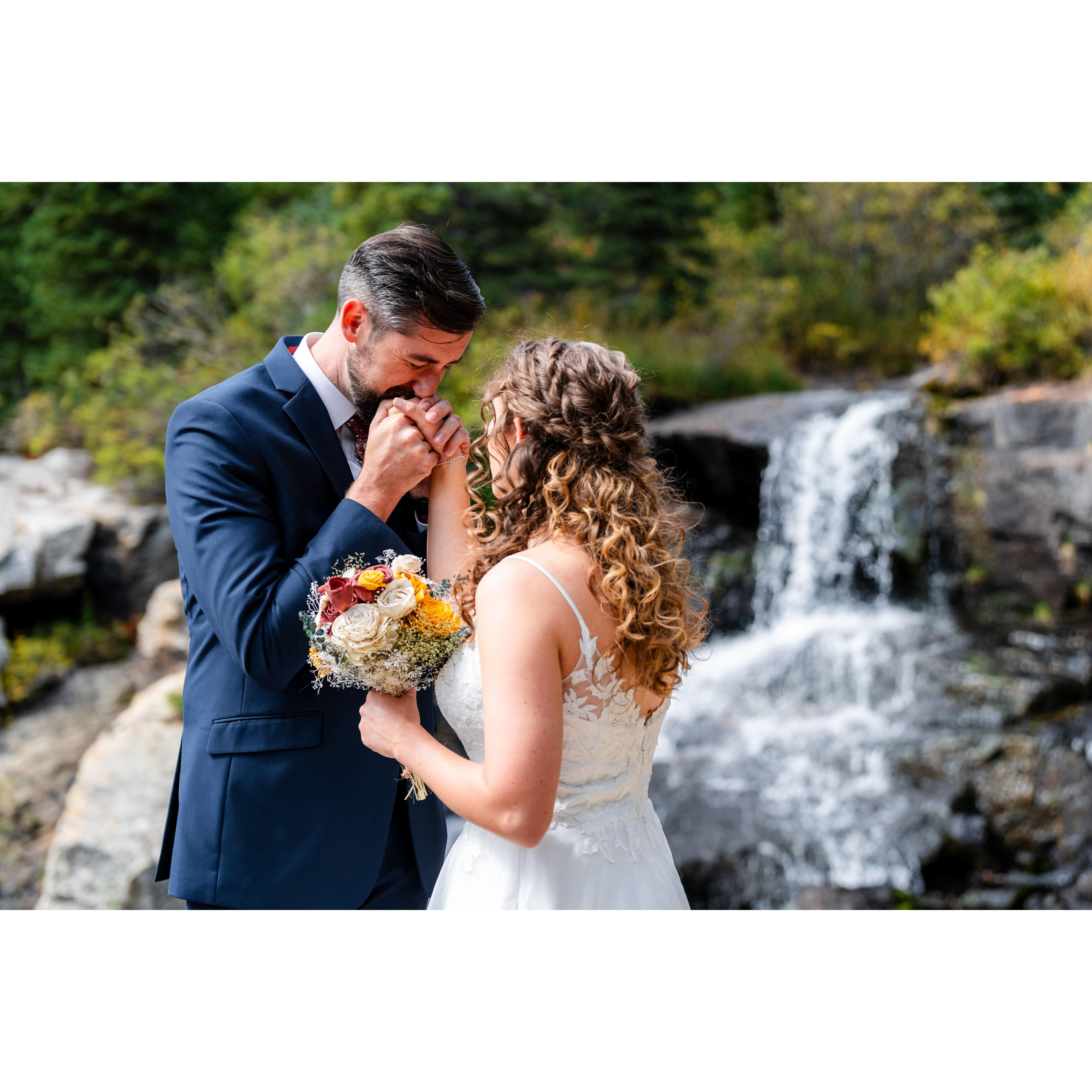Craig was a little teary, but never fear! Meaghan's dress had POCKETS with tissues!