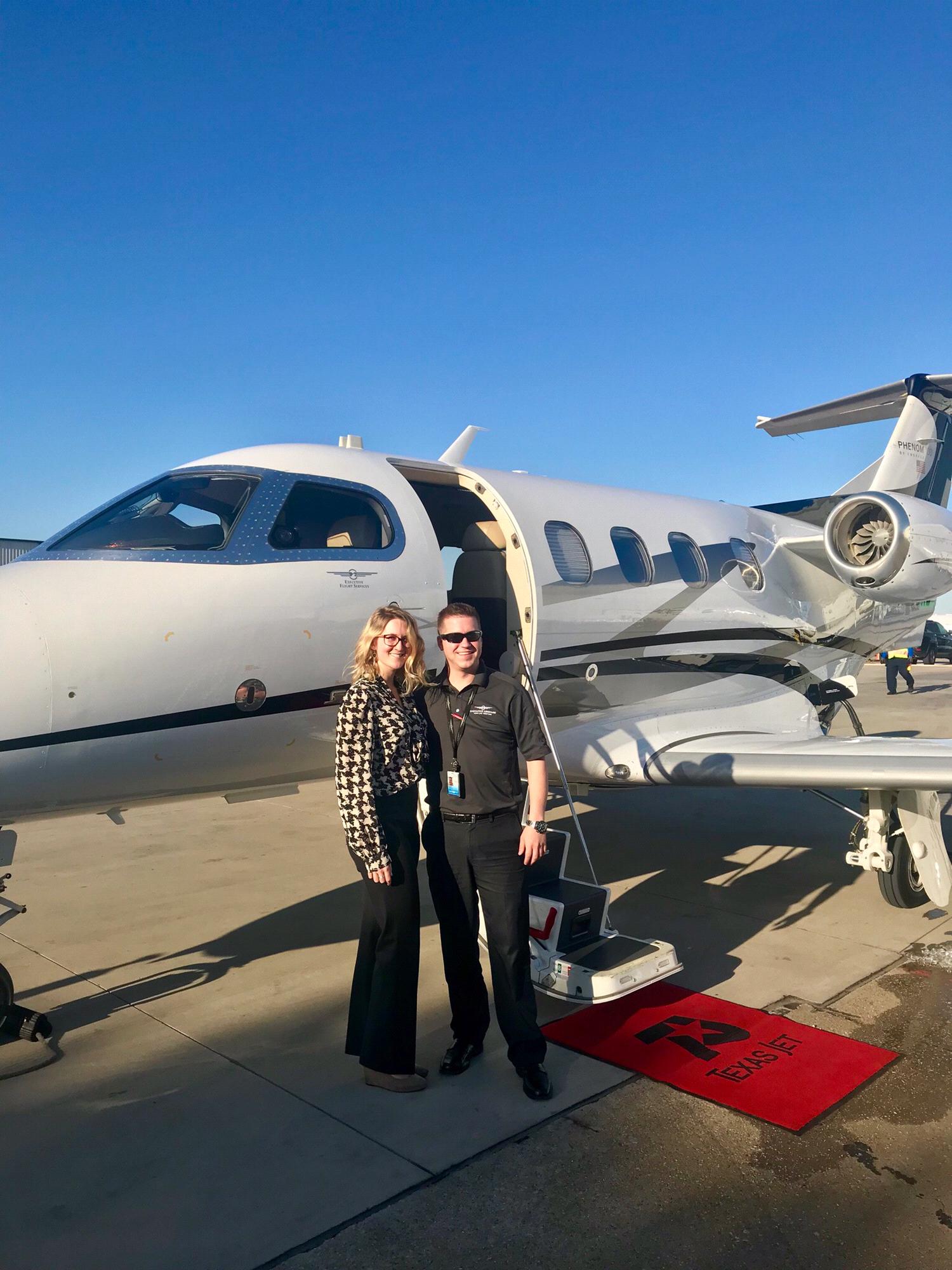 She got to ride with me on a short flight that I was captain of and she was my only passenger!