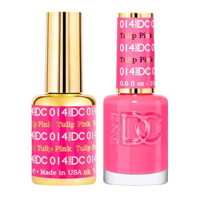 DND DC Gel Polish Set, Pink Collection, UV/LED GelPolish and Air Dry Nail Lacquer, Matching Chip-Free Polish Duo, 0.5 Fl Oz Each