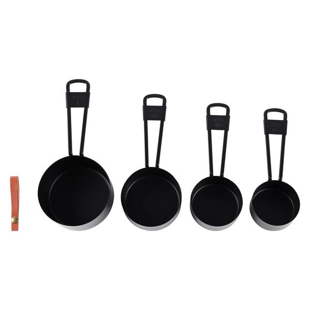 2LB Depot Stainless Steel Measuring Cup Set - set of 4 - Black
