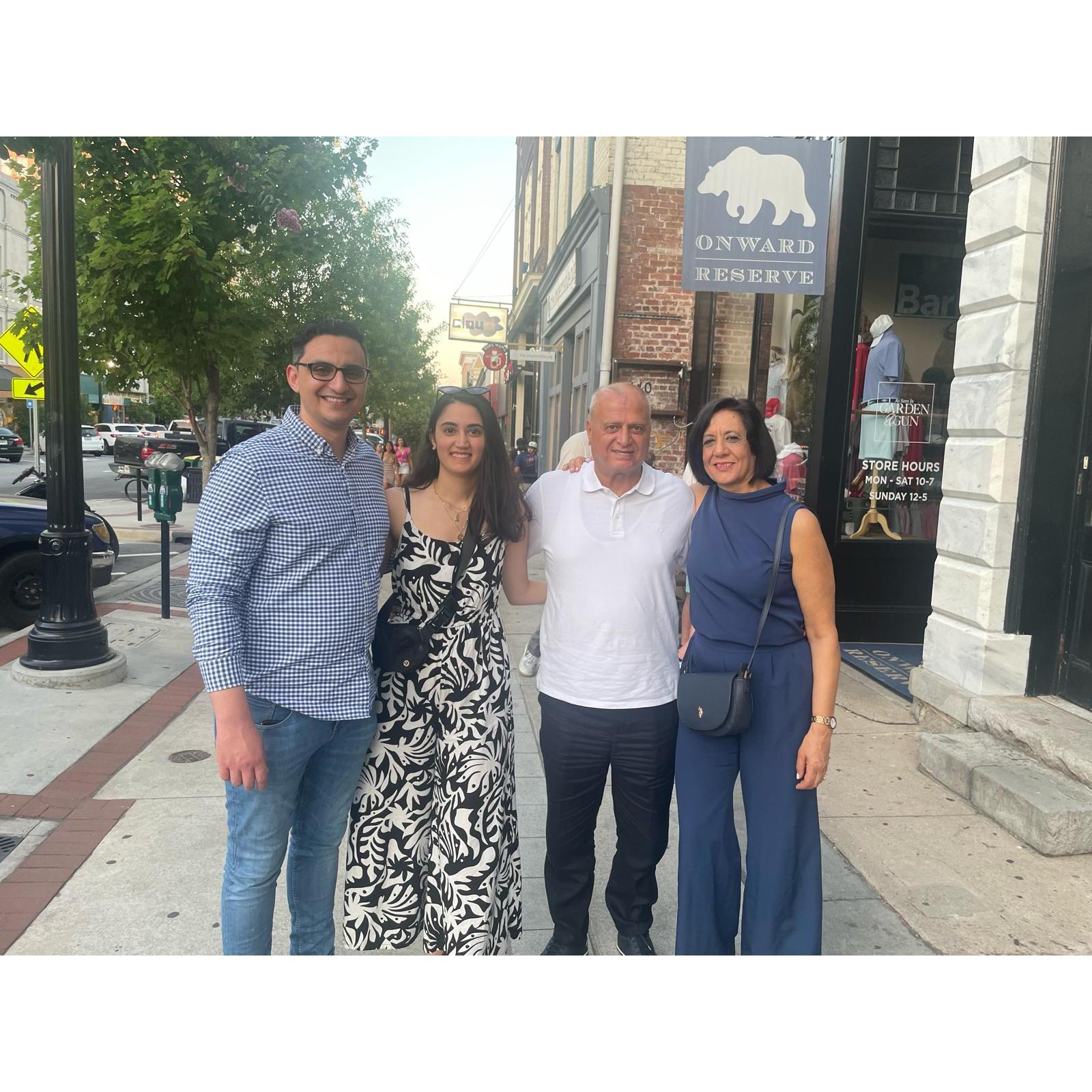 Ahmed met Amal's parents for the first time