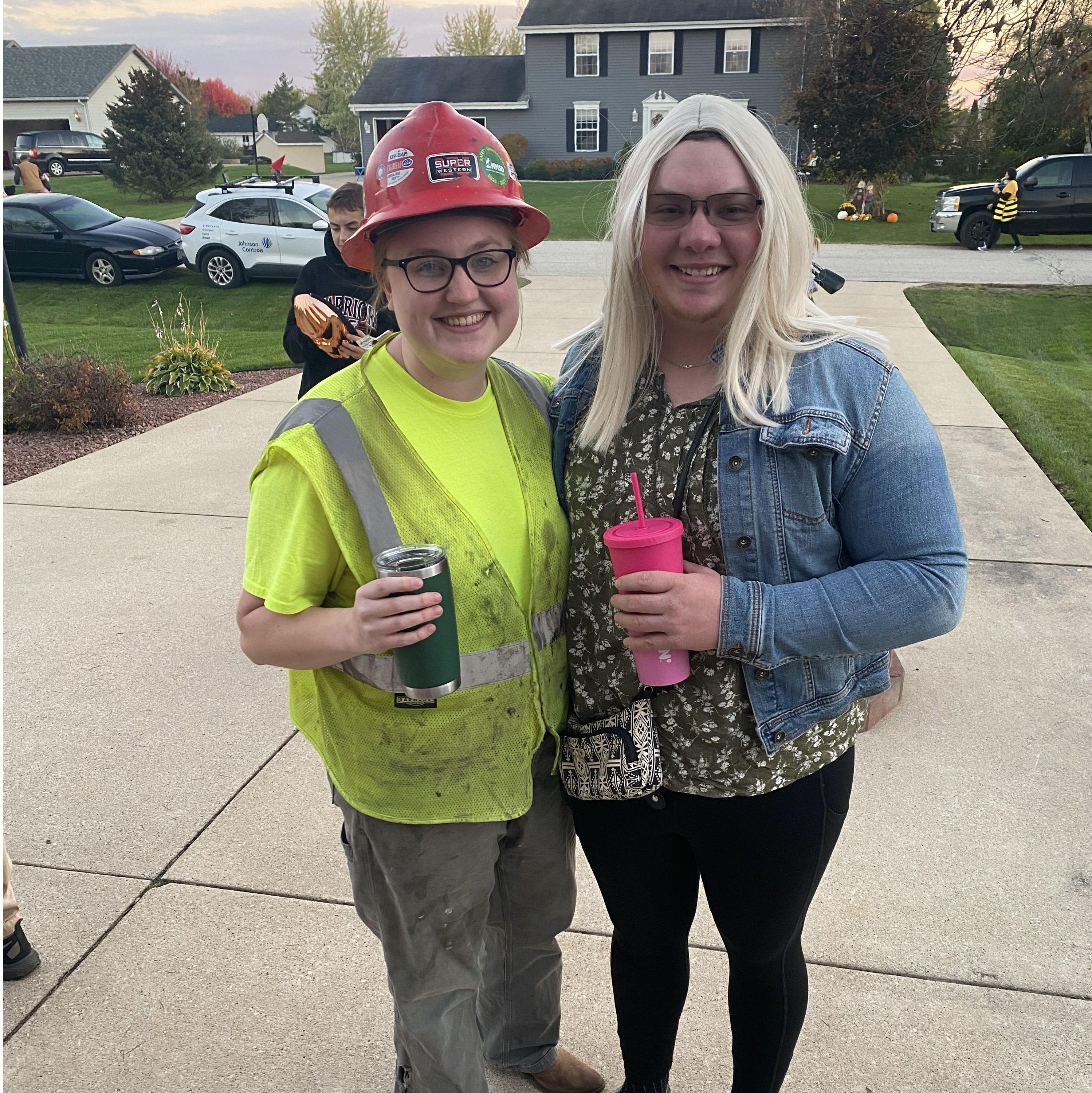 When we dressed up as each other for Halloween