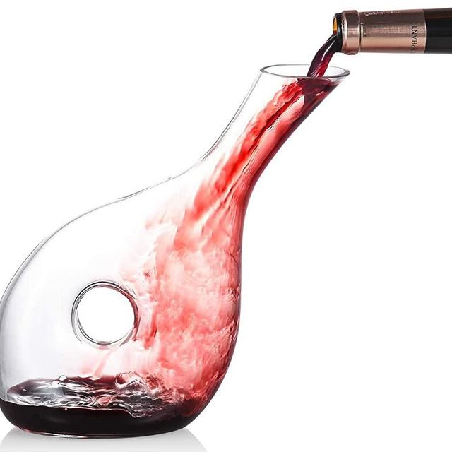 SCSXGO Decanter,Crystal Wine Carafe Decanters Accessories Snail Shaped Design , Wine Aerator - 100% Hand Blown Lead-free Crystal Glass ,Wine Gift Accessories