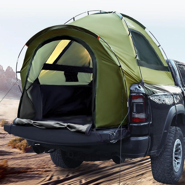 Truck Bed Tent, Waterproof PU3000mm Pickup Truck Tent for Camping Bed, 2-3 Person Sleeping Truck Tent, Portable for Car Camping
