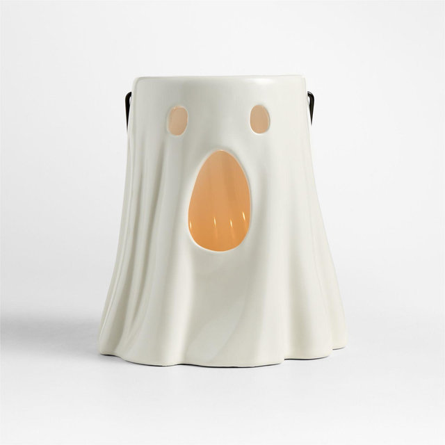 Ghost Small White Ceramic Indoor Lantern