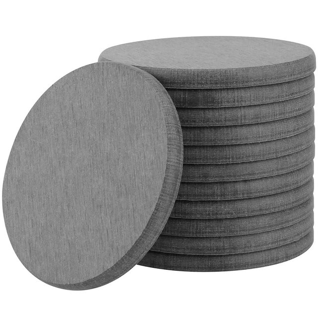 ZEONHAK Diatomaceous Earth Coaster, Diatomite Drink Coasters, Water Absorbent Coaster, Quick Drying, Large, Absorbent, Kitchen, Round, W10 x D10 x H0.8 cm, Set of 12, Cloud Gray