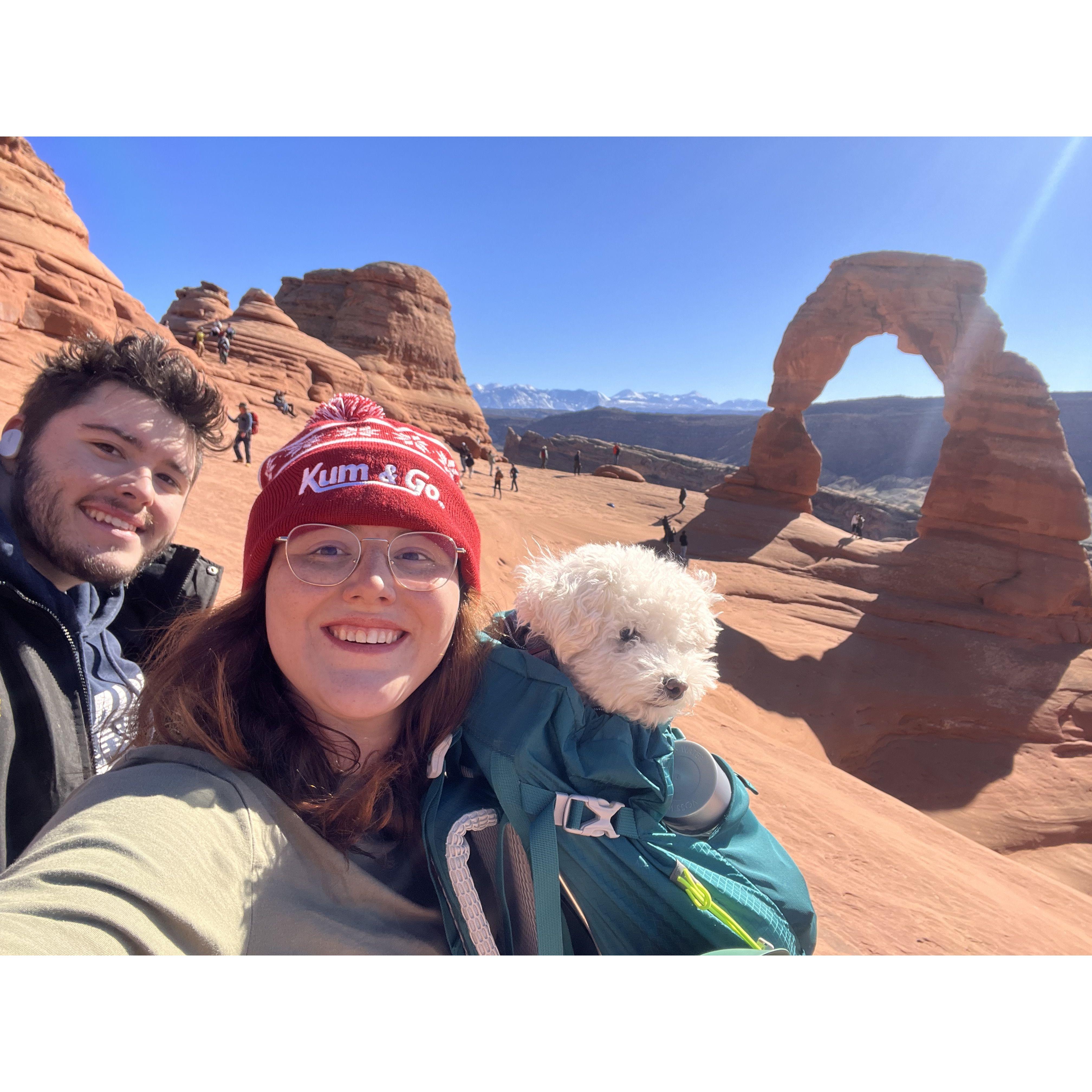 Our first trip to Arches National Park when we hiked Delicate Arch