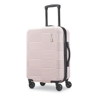 American Tourister 20" Checkered Hardside Suitcase - Pink