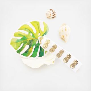 Tropical Pineapple Hair Ties, Set of 6